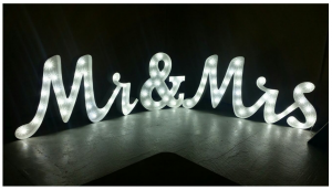 Mr & Mrs joined LED Letters