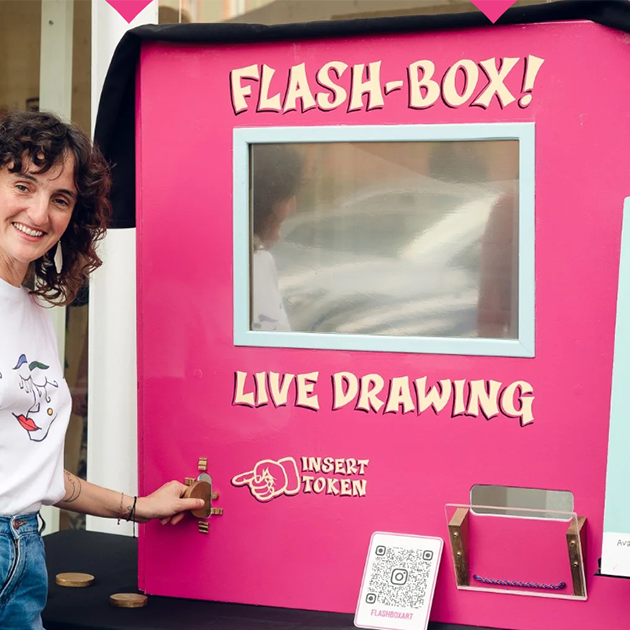 Flash Box Caricature Booth hire Galway